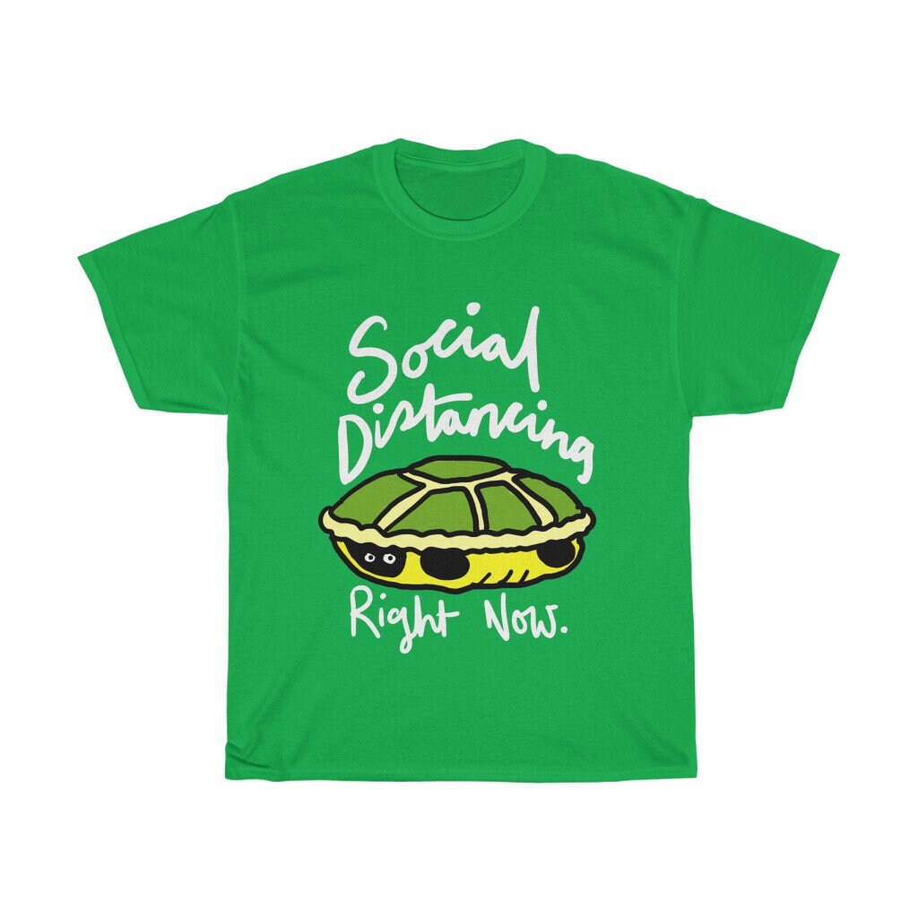 Funny Australian Social Distancing T-Shirt, "Social Distancing Right Now", Cute Turtle Hiding in it's Shell! For Social Distancing Lovers