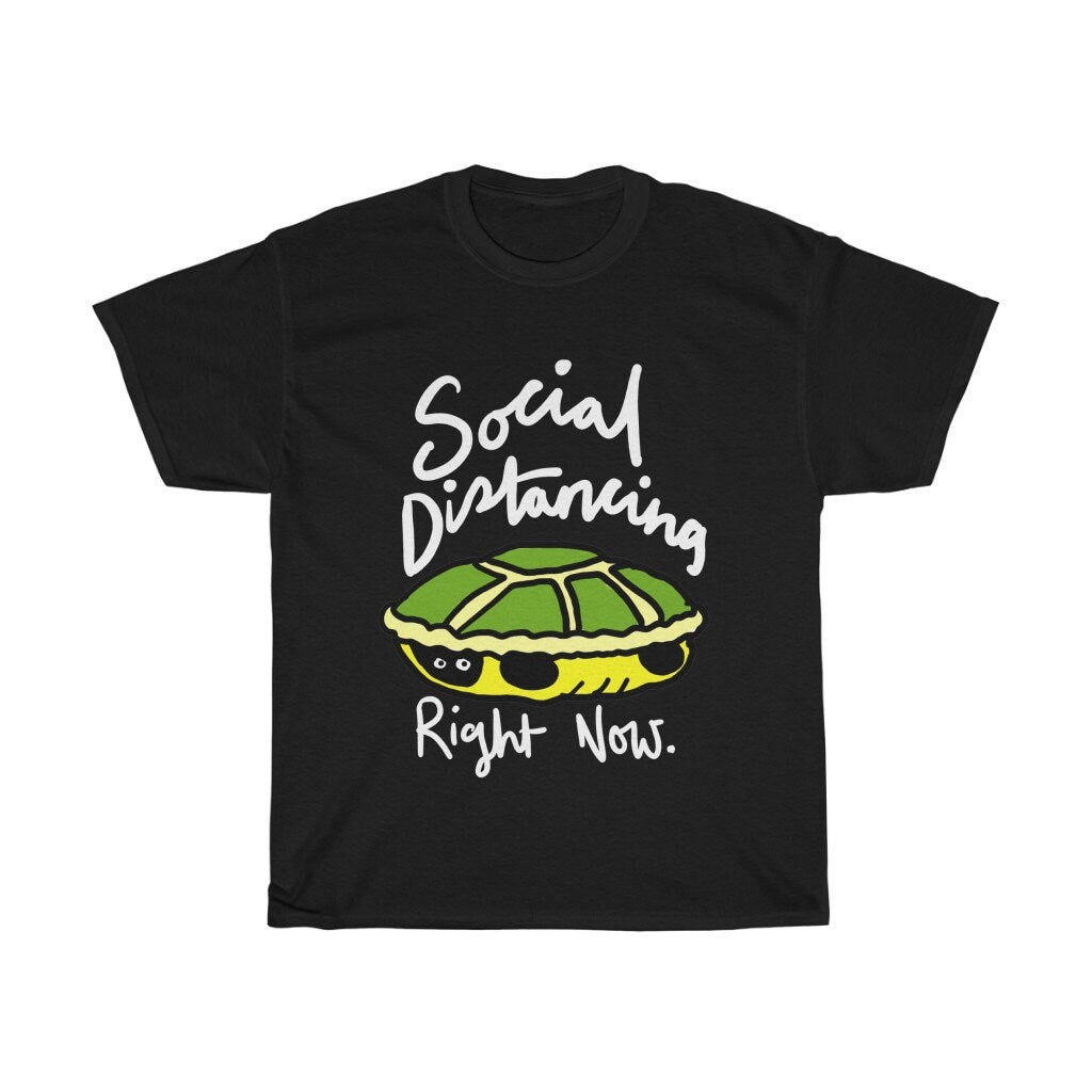 Funny Australian Social Distancing T-Shirt, "Social Distancing Right Now", Cute Turtle Hiding in it's Shell! For Social Distancing Lovers