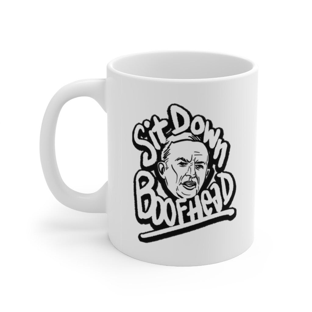 Sit Down Boofhead Mug, Australian Parliament Mug, Sit Down Boofhead Meme based Funny Mug for Australians into Politics Meme